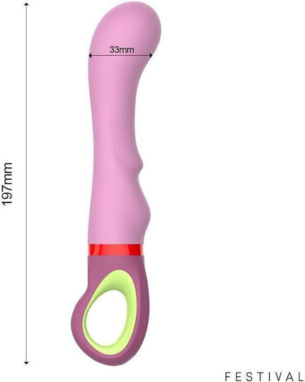 Festival Festival Vibrator mit Fernbedienung 19,7cm Rosa