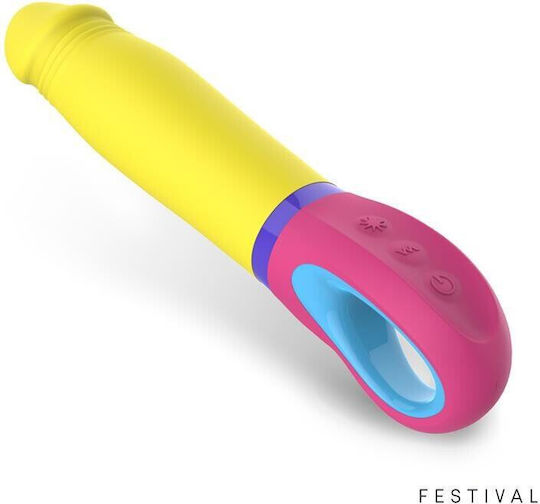 Festival Vibrator Mit Fernbedienung 19,5cm Gelber
