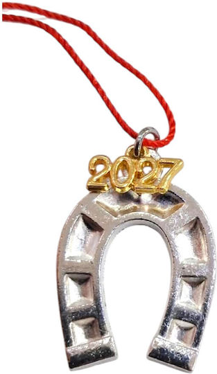 Handgefertigter Neujahrs Glücksbringer 2027 Silber Hufeisen 2x3cm 2027-gf3028 Handgefertigter Neujahrs Glücksbringer 2027 Silber Hufeisen 2x3cm 2027-gf3028