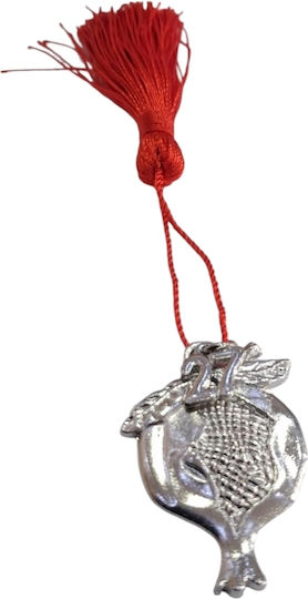 Handmade Lucky Charm 2027 Large Silver Pomegranate Tassel 3x4cm 2027-gf3025