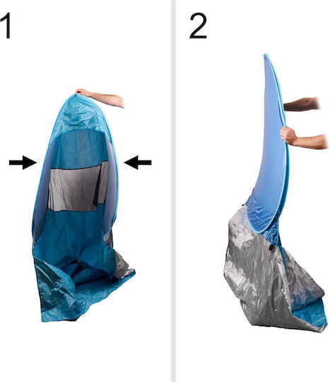 ikonka Pop Up Strandzelt Blau
