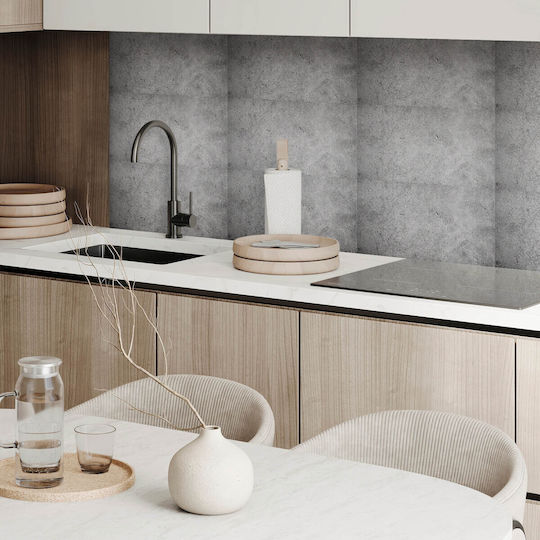 Set Vinyl Kacheln Dekoration Küche Oder Badezimmer Textur Unverarbeiteter Beton 10x40x20 cm