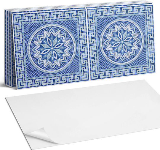 PVC Tile Set Kitchen Or Bathroom Decoration Mosaic Flower Design 6x60x30 Cm