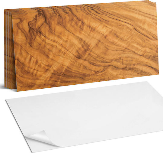 PVC Tile Set Kitchen Or Bathroom Decoration Natural Wood Pattern 6x60x30 Cm