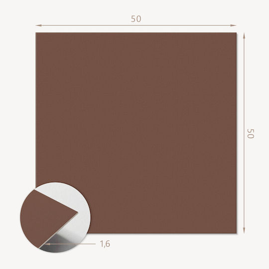 Wandsticker Pvc Muster Einfache Dekoration Esszimmer Braun 4x50x50 cm