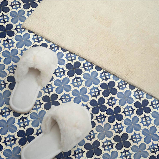 Vinyl Tile Set Kitchen Or Bathroom Decoration Geometric Flower Pattern 10x40x20 Cm