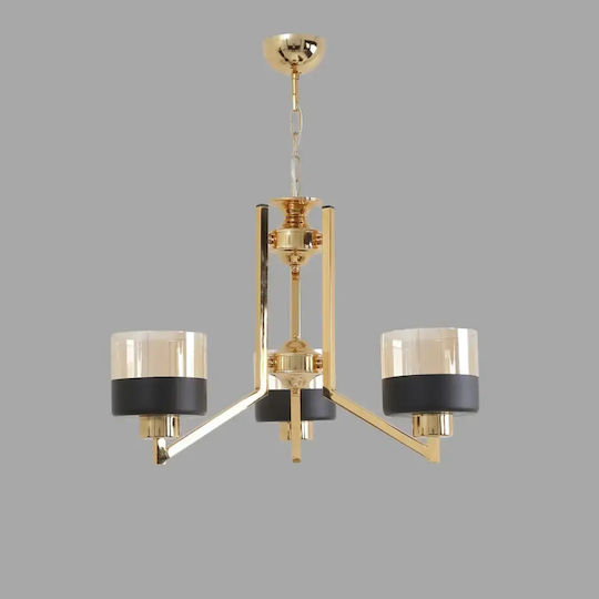Candelabru Suspendat Negru-Auriu Homs Ro 40034