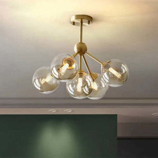 Candelabru De Masă Transparent Aur 5xe14 Mario Candelabru De Masă Transparent Aur 5xe14 Mario