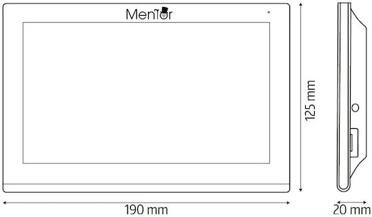 Interfon Video Inteligent pentru 2 Familii Mentor Svk475b 4 Fire WiFi Card Pin Tuya 7 Inch Ips Dvr Fhd 2mp Ik08 Negru