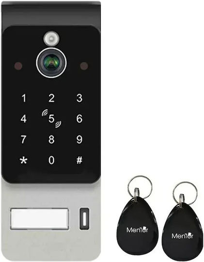 Interfon Video Inteligent 1 Familie Mentor Svk4104b 4 Fire WiFi Card Pin Tuya 10 Inch Ips Dvr Fhd 2mp Ik08 Negru