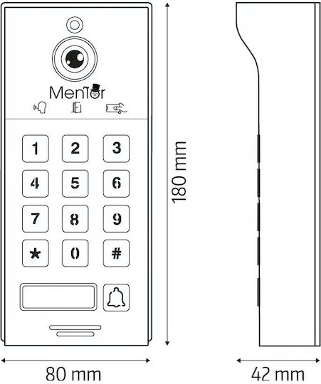 Ai Smart Wi-Fi Video Interfon 1 Familie Mentor Svk2104b 2 Fire 10 Inch Ips 2mp Fhd Pin Card Tuya Ip65 Negru