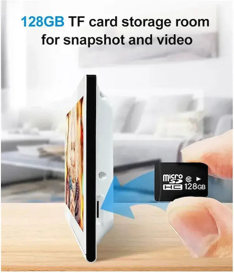 Interfon Video Smart Wi-Fi Cu 2 Fire Mentor Svk271w 7 Inch Ips 2mp Fhd Card Pin Tuya Ip65 Alb