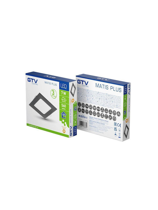 Eingebauter Deckenstrahler Led Matis Plus 7w Ip20 3000k Schwarze