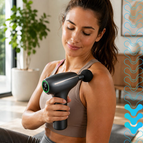 Isomedix Massage Gun for Neck, Head, Back, Legs, Body & Hands with Vibration and Heating Function