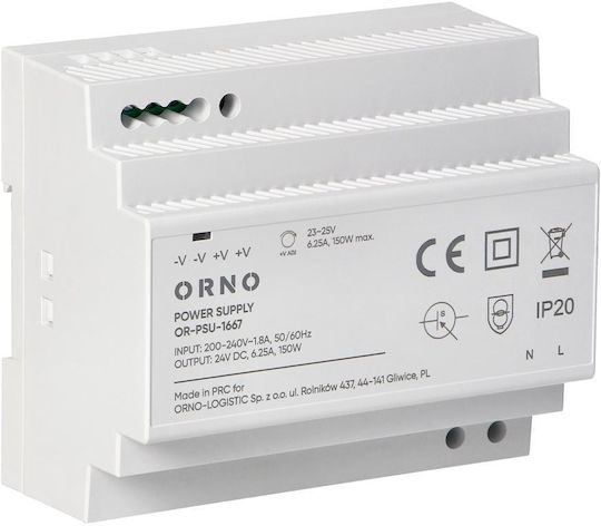 Sursă De Alimentare Din Rail 24 V Dc 6,25 A 150 W 6 Unități