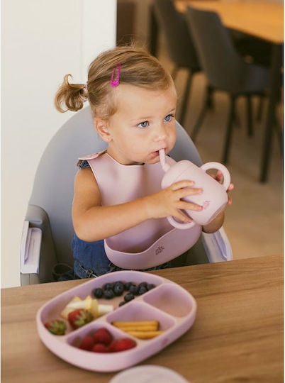 Interbaby Toddler Cup with Handles and Straw Non Spill Silicone Green 175ml for 6m+