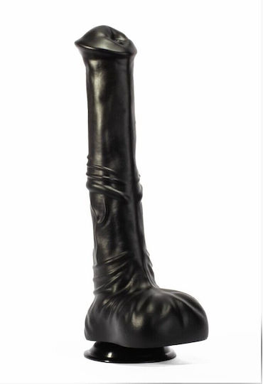 X-Men Dildo Mit Hoden Und Saugnapf Schwarz 31cm