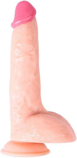 Realistisches Dildo mit Hoden und Saugnapf Fleisch 17cm