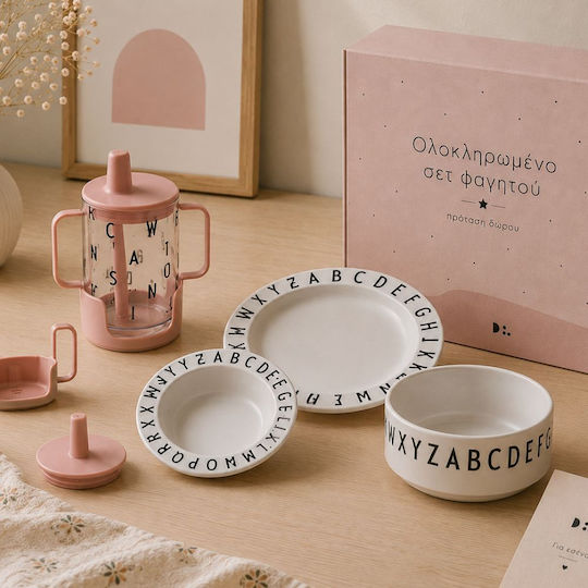 Design Letters Σετ Φαγητού Tritan Eat & Learn από Πλαστικό Πράσινο 3τμχ