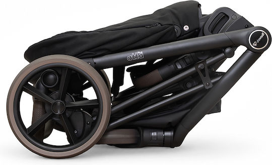 Dovadi Atta Plus Reversible 3 in 1 Baby Stroller Suitable for Newborn Caviar