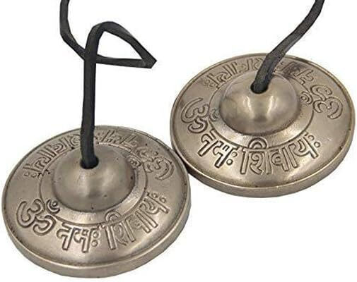 Χειροποίητα Κύμβαλα Διαλογισμού Meditation Cymbals Χαραγμένο Σχέδιο Om 6,7cm
