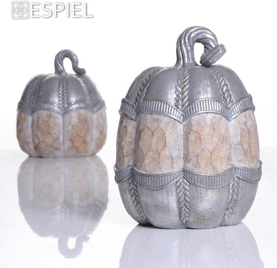 Διακοσμητική Κολοκύθα Polyresin Μπεζ-ασημί Φ18xh20cm Rustic Espiel Vre125