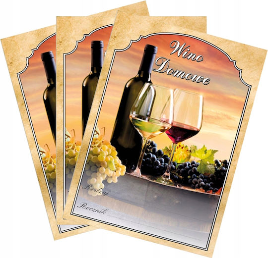 Wine Bottle Label Sticker Alcohol 10 Pieces Pattern Number 1
