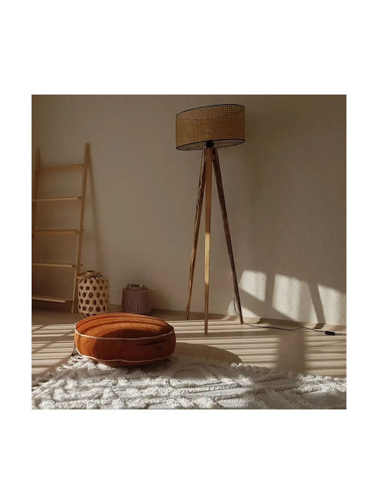 Lampă de podea Wood Textile nuc-bej Homs 153 cm 40006