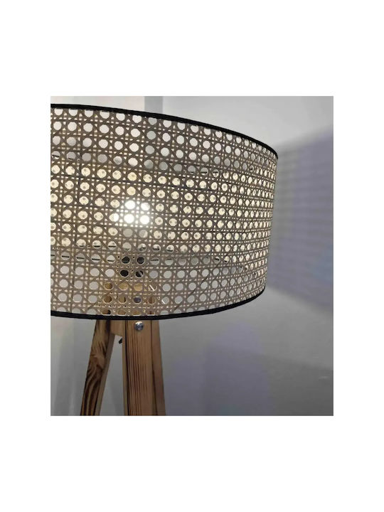 Lampă de podea Wood Textile nuc-bej Homs 153 cm 40006
