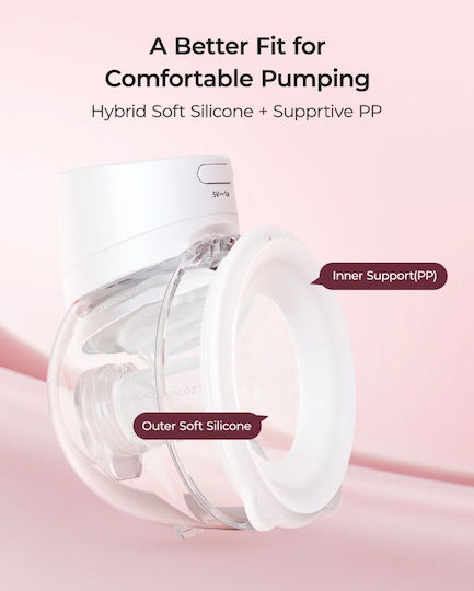 Momcozy S12 Pro Pompă de Sân Electrică Simplă cu Baterie Fără BPA Roz 180ml