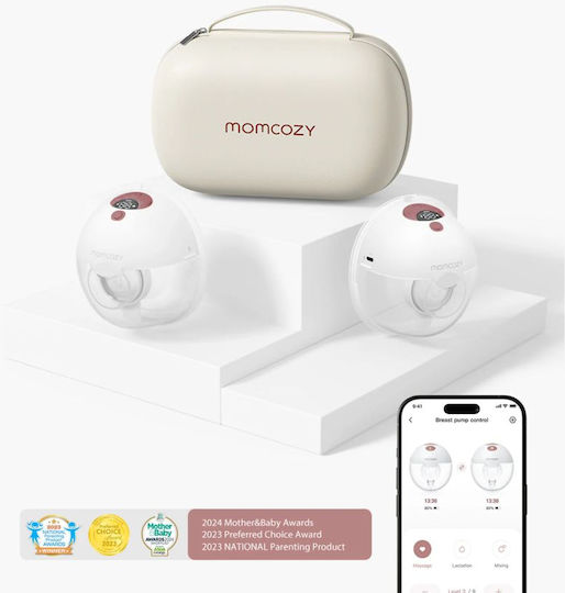 Momcozy M5 Pompa de sân dublă portabilă la rețea Roșu