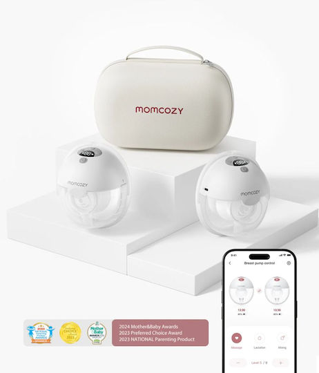 Momcozy M5 Tragbares Doppel Milchpumpe Strom Gray