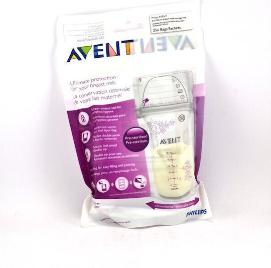 Philips Breast Milk Storage Bags 180ml 25 Pieces