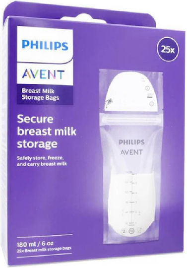 Philips Breast Milk Storage Bags 180ml 25 Pieces