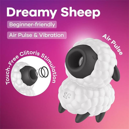 Satisfyer Dreamy Sheep Vibrator și Stimulator cu Pulsuri de Aer
