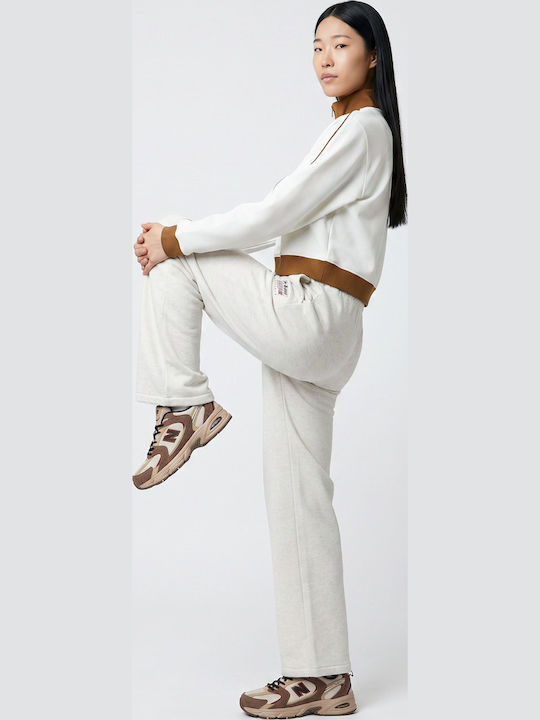 Damen Sweatshirt mit Kapuze Beige