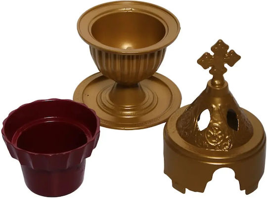 Metallisches Klassisches Vigilölampen Metallisches Glas 1 Stück Gold Antike