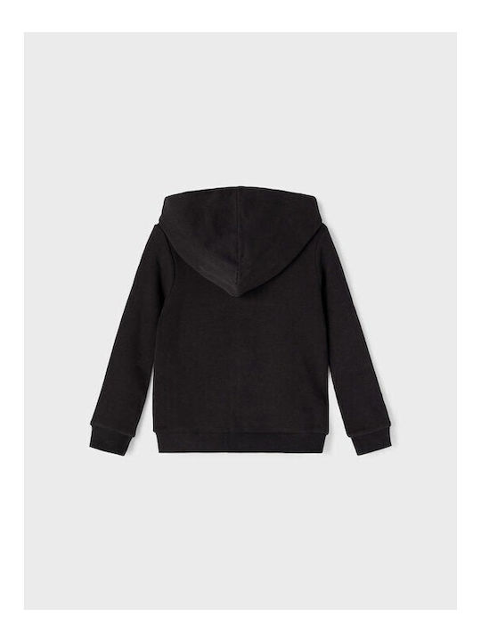 Kinderstrickjacke mit Kapuze Black
