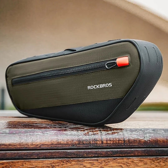 Rockbros 30120079001 Bicycle Bag 1.7 L Frame Green Black 5907769361432