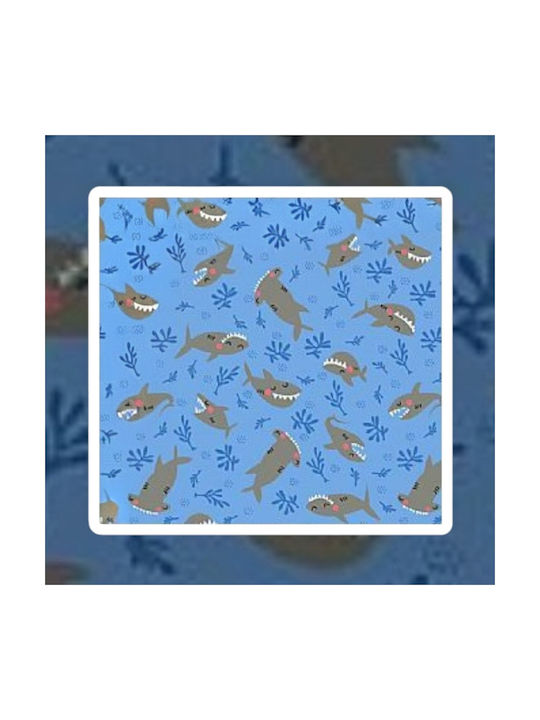 Kinder Wurfkissen Kopfkissenbezug Baby Shark Blau 45x45cm