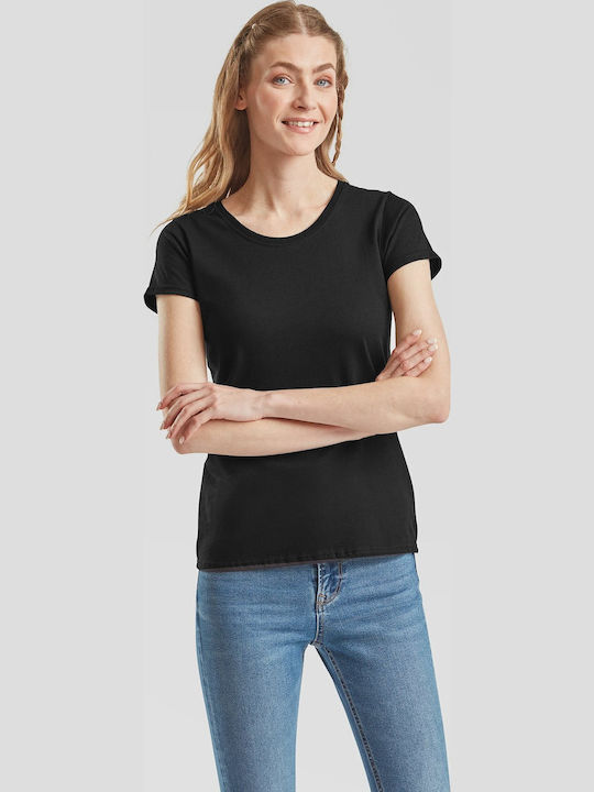 Fruit of the Loom Unisex Διαφημιστικό T-shirt Κοντομάνικο Black