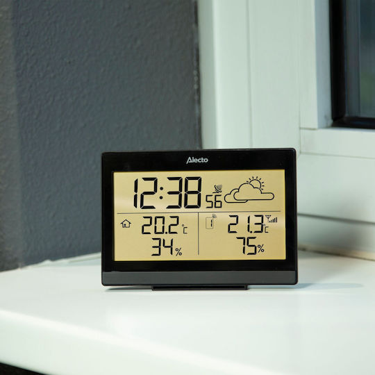 Alecto WS-2300 Stație Meteo Fără Fir Digitală De Masă Neagră