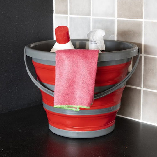 Dirt Devil Folding Cleaning Bucket 32x25.5cm Capacity 10lt Red