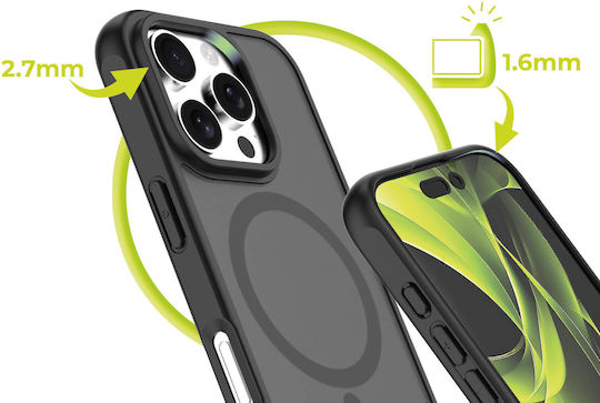 Mobile Origin Umschlag Rückseite Silikon 1.5mm Schwarz (iPhone 17 Pro / iPhone 16 Pro)