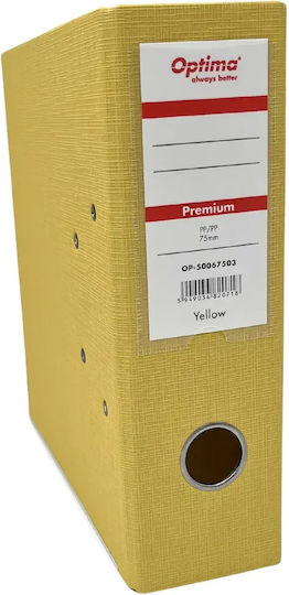 A5 Bogen Ringordner Laminierter Pp Pp 75 Mm Optima Premium Gelb