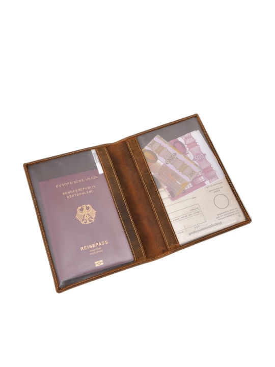 Portofel pentru documente unisex din piele naturală maro vintage 11.5 x 16.5 x 1 cm Vintage Greenburry