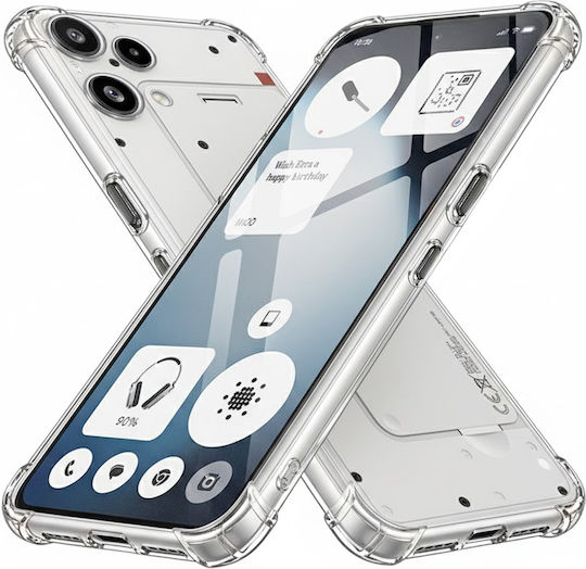 Techsuit Lite Umschlag Rückseite Silikon Transparent (Nothing Phone (3a))