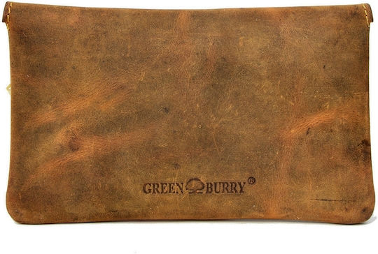 Greenburry Pungă Pentru Tutun Din Piele Cu Buton 15x9cm Vintage Greenburry