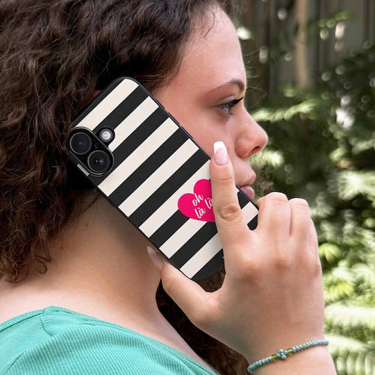 Калъф Sonique Stripe Stories Series Honor 20 Nova 5T Oh La La Черен
