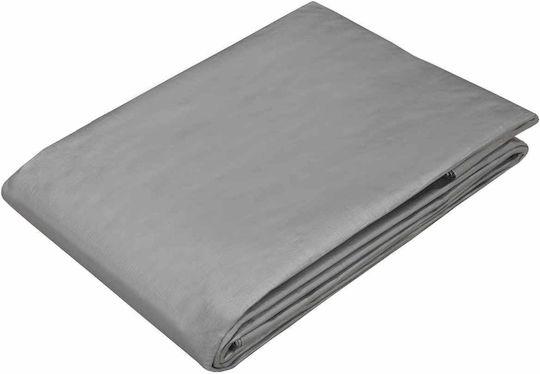 vidaXL Αδιάβροχος Μουσαμάς 180gr/m² 12x8μ. Ελαφρού Τύπου Γκρι